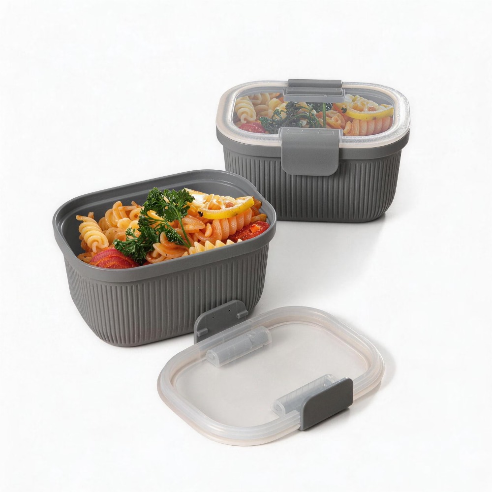 Rectangle Grey Bento Box Snack - Food Storage Lunch Box 评论和价格