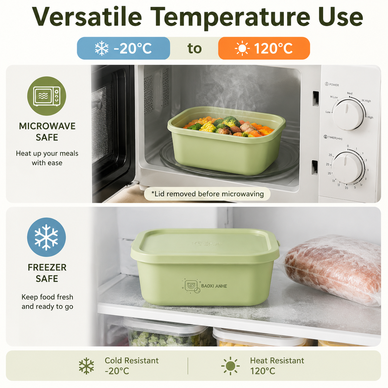 4Pcs Stackable Food Storage Co - Food Storage Lunch Box 评论和价格