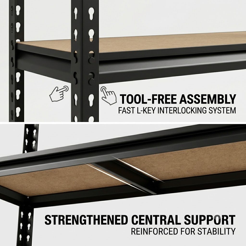 Slim 5-Tier Metal Shelving Uni - Food Storage No Pantry 评论和价格