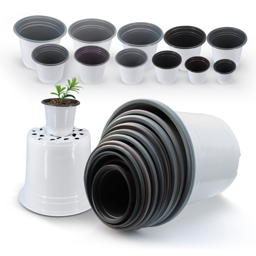 Garden White Plasticc Flowerpo - Food Storage Plants 评论和价格