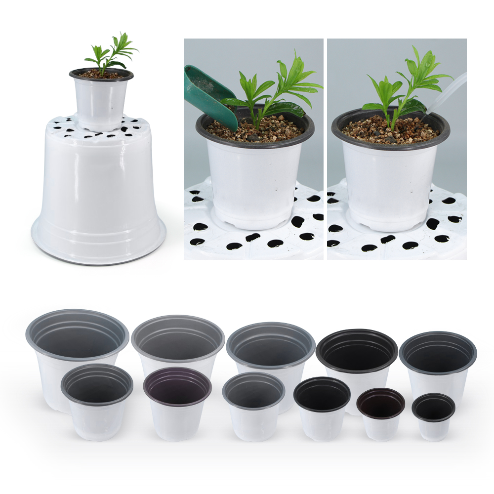 Garden White Plasticc Flowerpo - Food Storage Plants 评论和价格
